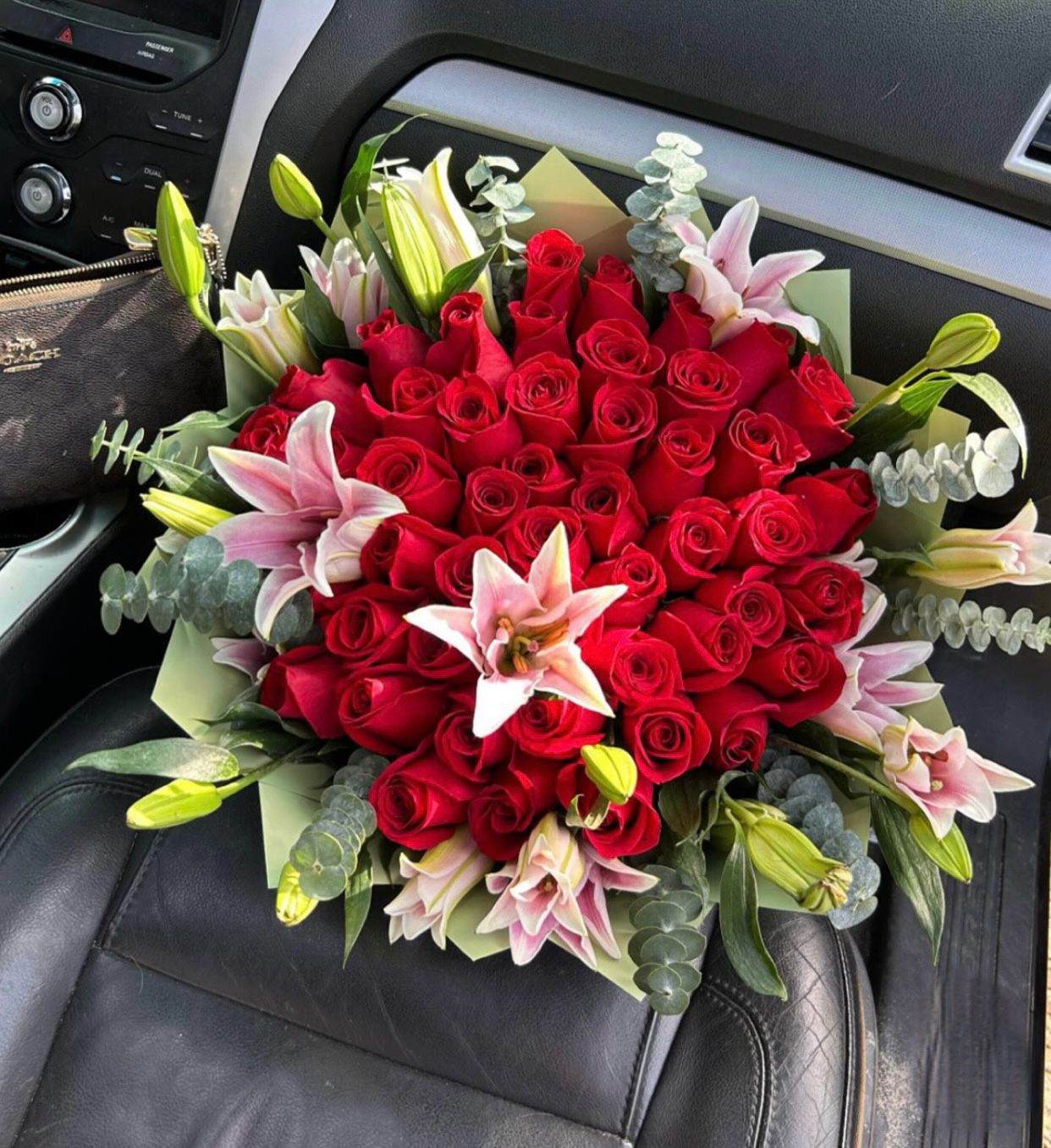 50 Red Roses & Holland Lillies