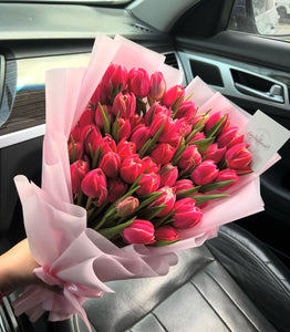 50 Red Tulips
