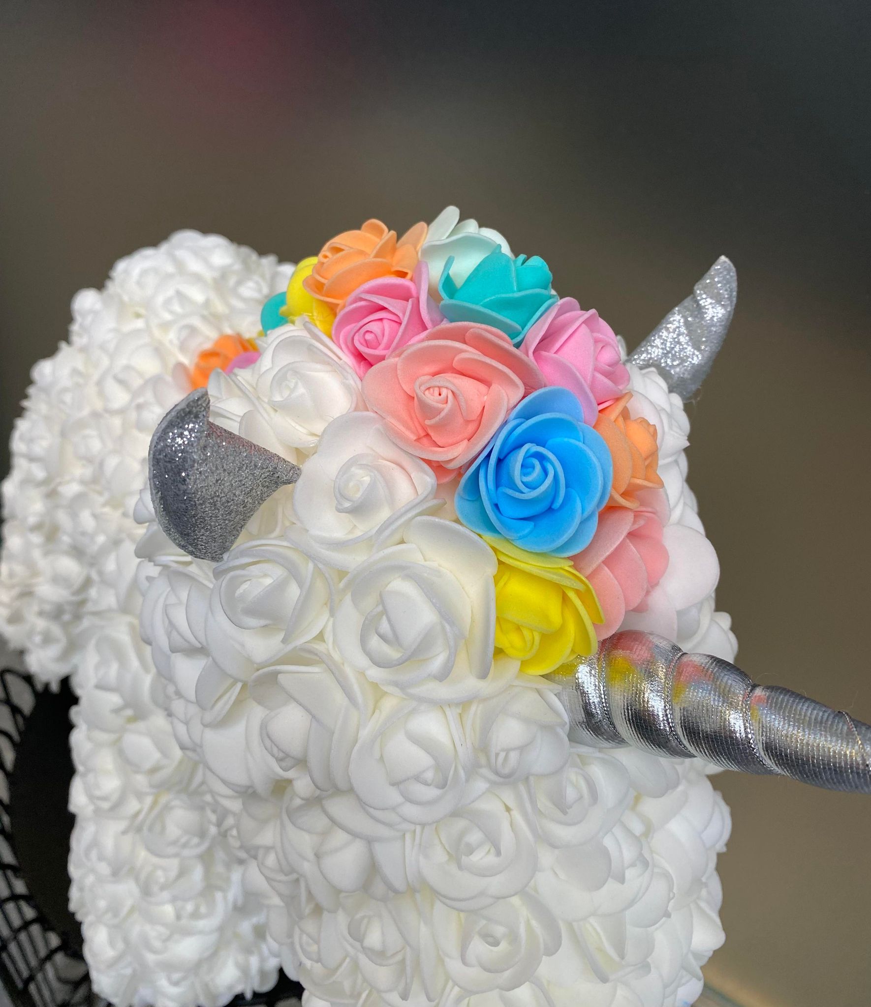 White Rosy unicorn